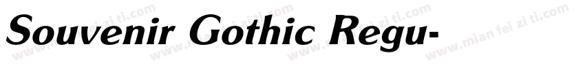 Souvenir Gothic Regu字体转换